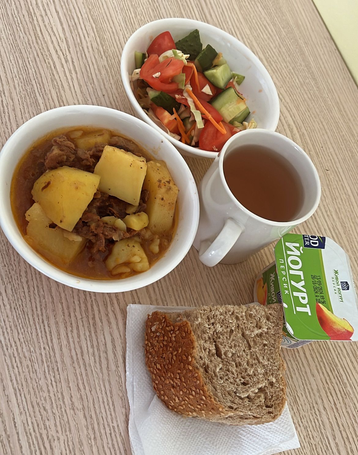 Меню: рагу ( говядина)